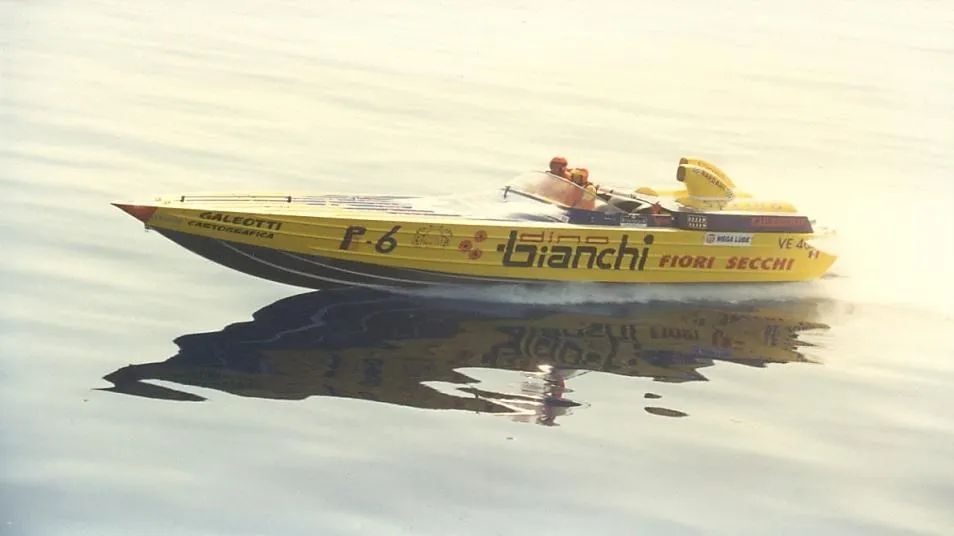 Bianchi Fiori Secchi P-6 sull’acqua a specchio