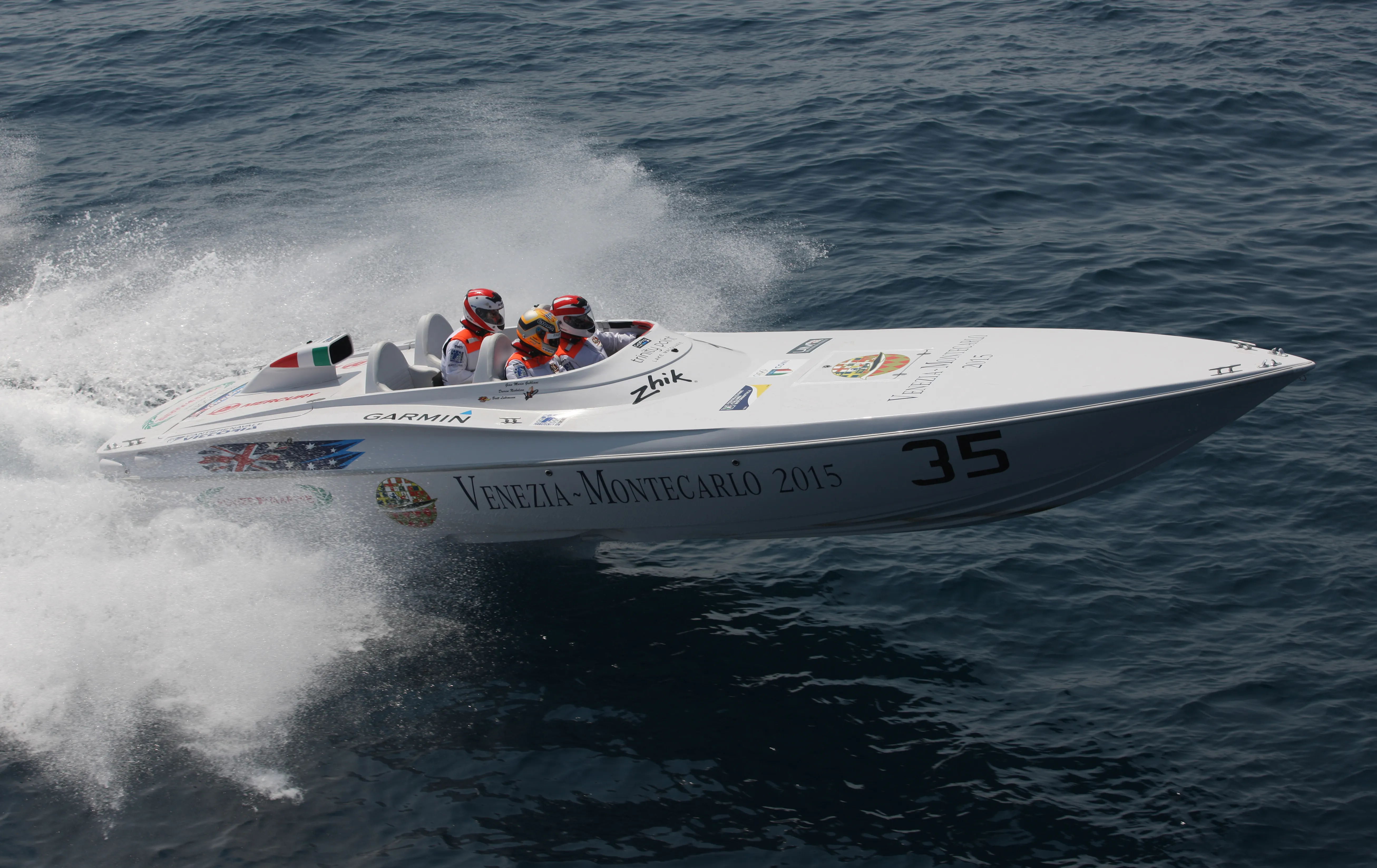 Il N°35 Flotta Italia in livrea Venezia-Montecarlo in planata